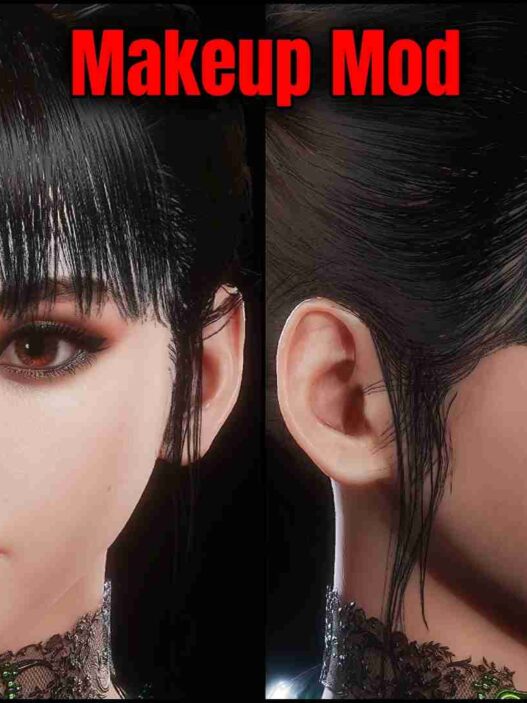 Adds cat-eye eyeliner and multi-color lipstick to EVE in Stellar Blade. Stylish and minimal. Multiple options included.