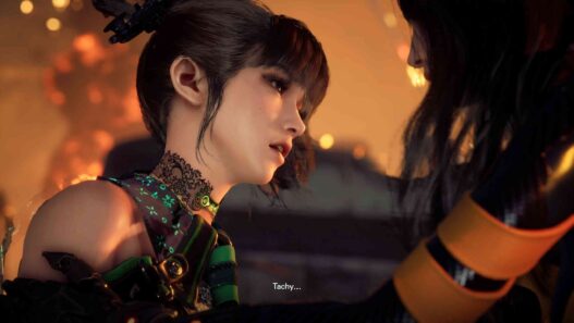 Replaces Eve's face with Tachy's—perfectly blended with no neck seams. Animates correctly.