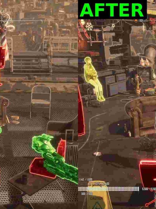 Removes high-contrast effect from the player in Stellar Blade. Toggle on/off with a key. Enhances visual clarity.