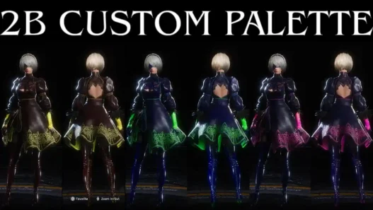 Download latest version of Stellar Blade mods like 2B Custom Palette. Learn how to install texture-only recolors for the YoRHa No.2 Type B outfit with blindfold support.
