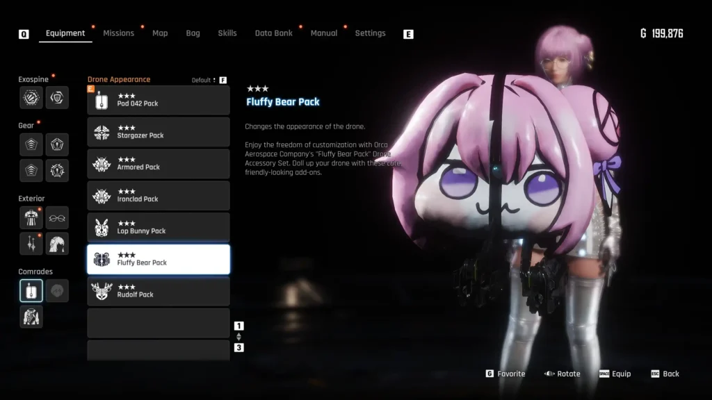 Dorone the Doro Drone Replace your Stellar Blade drone with Dorone, a creepy-cute Doro skin. Works with Fluffy Bear or Rudolf drones.