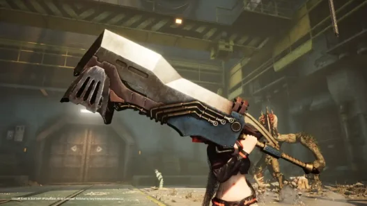 Wyvern Ignition Steel weapon mod for Stellar Blade mods, which is includes ponytail-compatible and no-ponytail versions.