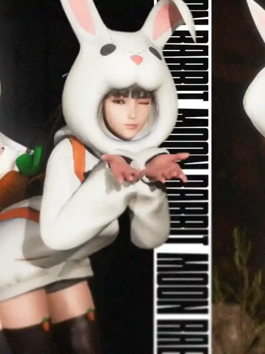 Replace Eve’s outfit with a cute Moon Rabbit costume in Stellar Blade. Works with Fluffy Bear or Crimson Wings suits.