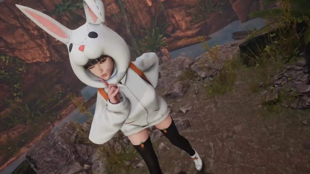 Moon Rabbit Outfit Replace Eve’s outfit with a cute Moon Rabbit costume in Stellar Blade. Works with Fluffy Bear or Crimson Wings suits.
