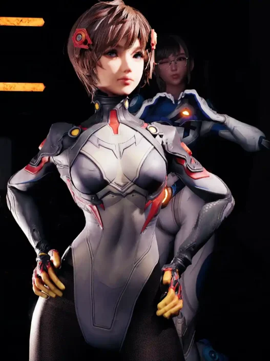 Peni Parker suit mod for Lily in Stellar Blade. Replaces her default outfit with a Spider-Verse inspired rivals model.