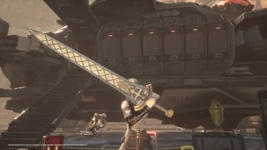 Replace Eve’s sword in Stellar Blade with the Excalibur Proto weapon with high-detail blade mod with easy mods installation.