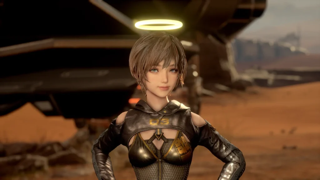 Lily Halo Add a glowing halo accessory to Lily in Stellar Blade. Includes 8 color variants compatible with default and NieR DLC outfits for easy installation.