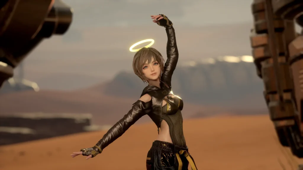 Lily Halo Add a glowing halo accessory to Lily in Stellar Blade. Includes 8 color variants compatible with default and NieR DLC outfits for easy installation.