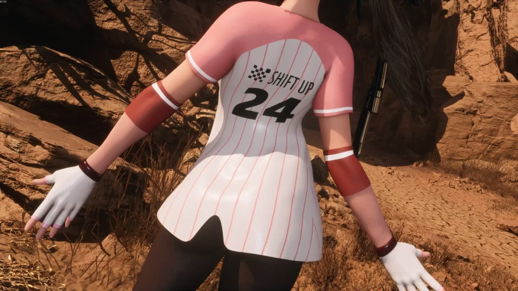 Baseball Player Suit for Eve - Outfit Baseball Player Eve sports outfit mod for Stellar Blade replaces Planet Diving Suit 7th with a sporty uniform. Compatible baseball bat weapon mods.