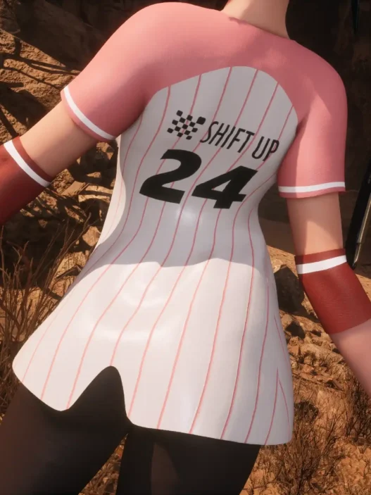 Baseball Player Suit for Eve - Outfit Baseball Player Eve sports outfit mod for Stellar Blade replaces Planet Diving Suit 7th with a sporty uniform. Compatible baseball bat weapon mods.