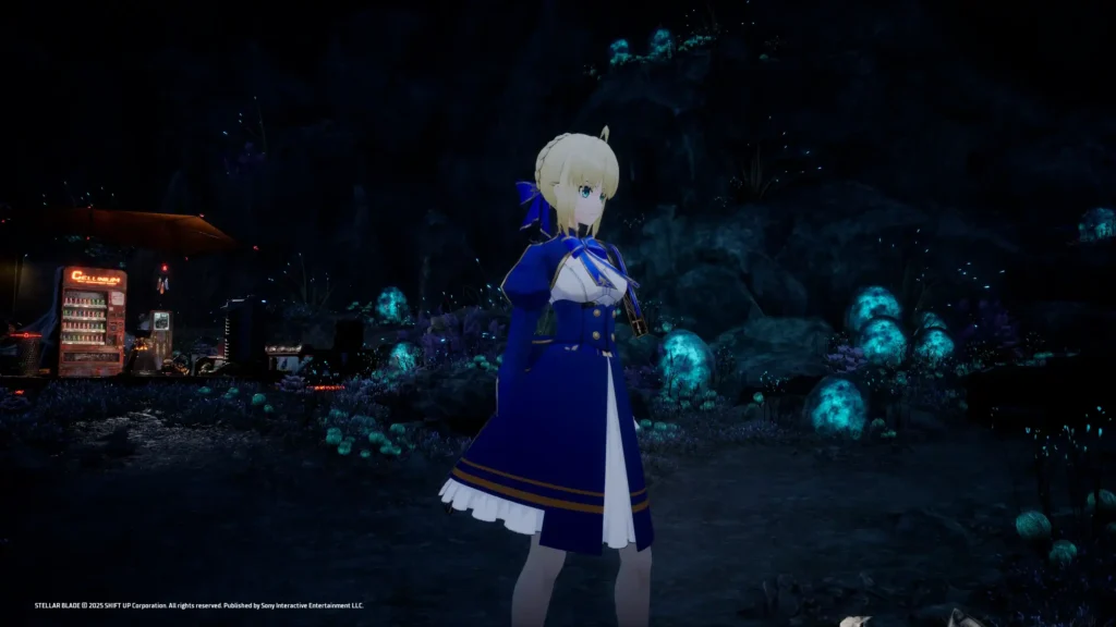 saber Replace Eve’s default outfit with Saber from Fate in Stellar Blade. Remove watermark with spacebar, toggle model with Y key.