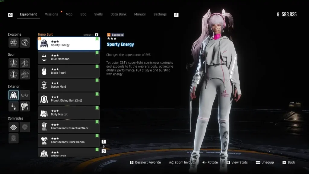 Sporty Energy White - Texture Recolor White texture recolor of the Sporty Energy NG+ outfit in Stellar Blade. Simple and clean redesign.