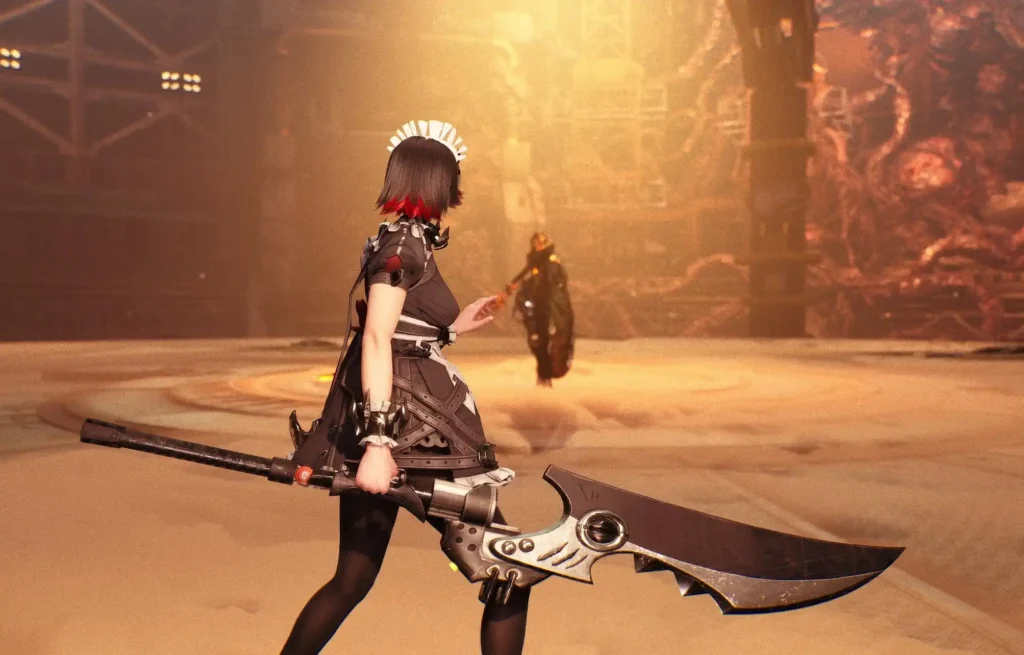 Ellen Joe Outfit - Hairstyle and Weapon Give Eve a fresh look with the Ellen Joe mod featuring a custom outfit, hairstyle, and matching weapon for Stellar Blade mods.
