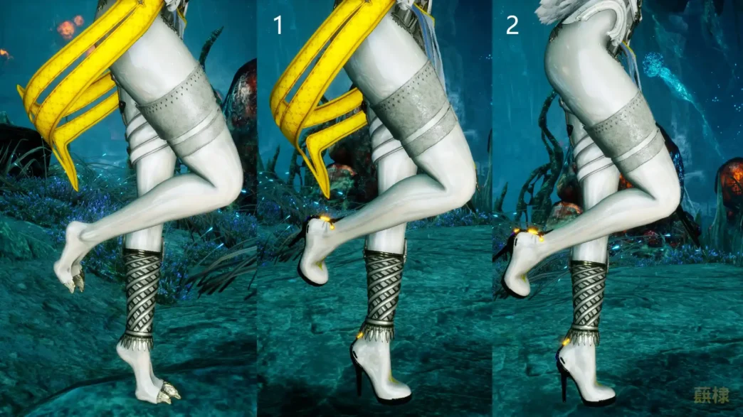 Add a sleek sci-fi look with the Fusion-Heel mod for Eve in Stellar Blade mods. Stylish high-heel footwear upgrade compatible with most outfits.