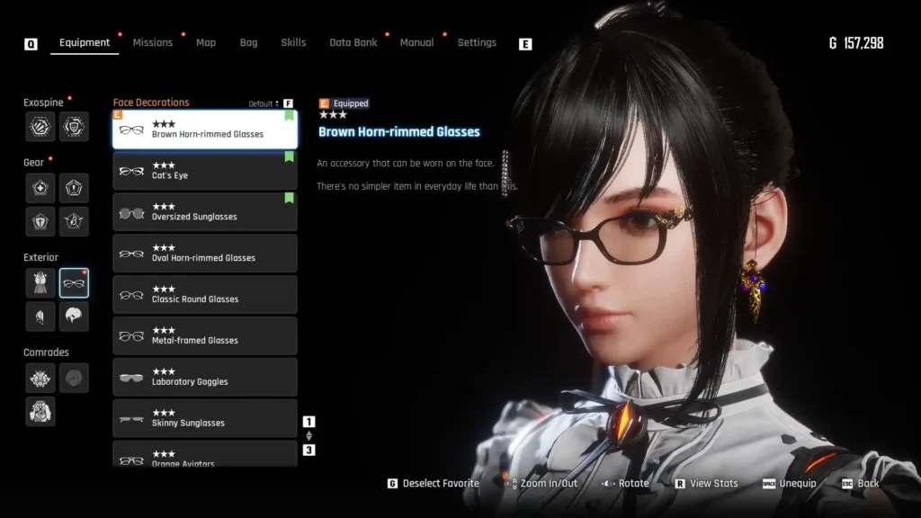 Bayonetta 3 Glasses and Earrings Replaces accessories in Stellar Blade with Bayonetta 3’s glasses and earrings for a witchy, stylish upgrade to Eve's look.