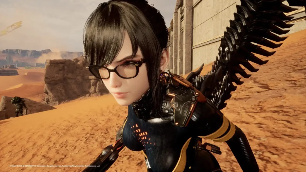 Replaces accessories in Stellar Blade with Bayonetta 3’s glasses and earrings for a witchy, stylish upgrade to Eve's look.