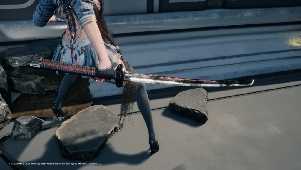 Mann Katana Replace Eve’s sword in Stellar Blade with the stylish Mann Katana. Sleek, no-glow blade perfect for clean visuals and compatible with accessory mods.