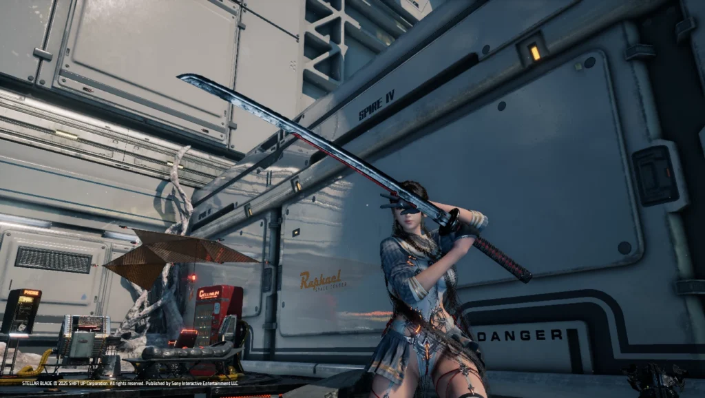 Mann Katana Replace Eve’s sword in Stellar Blade with the stylish Mann Katana. Sleek, no-glow blade perfect for clean visuals and compatible with accessory mods.