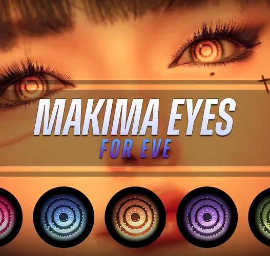 Add Makima’s iconic hypnotic eyes from Chainsaw Man to Eve in Stellar Blade. High-res anime-style eye textures.