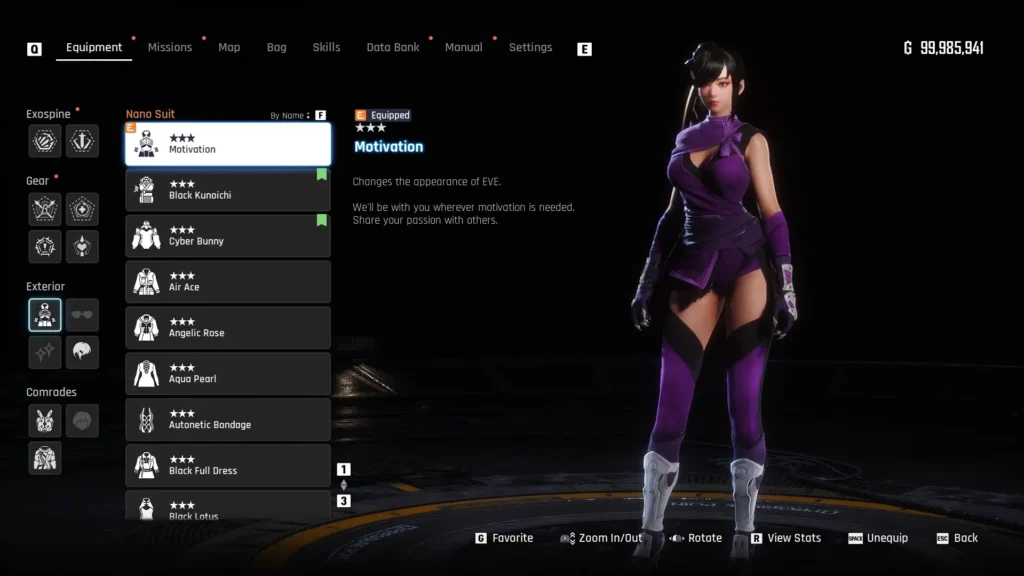 Eve - MK11 Mileena Outfit Download latest version of Stellar Blade mods like MK11 Mileena Outfit. Learn how to install outfit replacements using the Motivation Nanosuit slot.