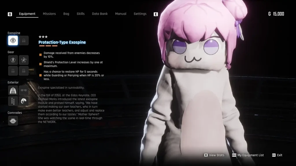 Bootleg Doro Costume Replace Fluffy Bear with Bootleg Doro costume in Stellar Blade. Simple mod installation for this hilarious outfit transformation.