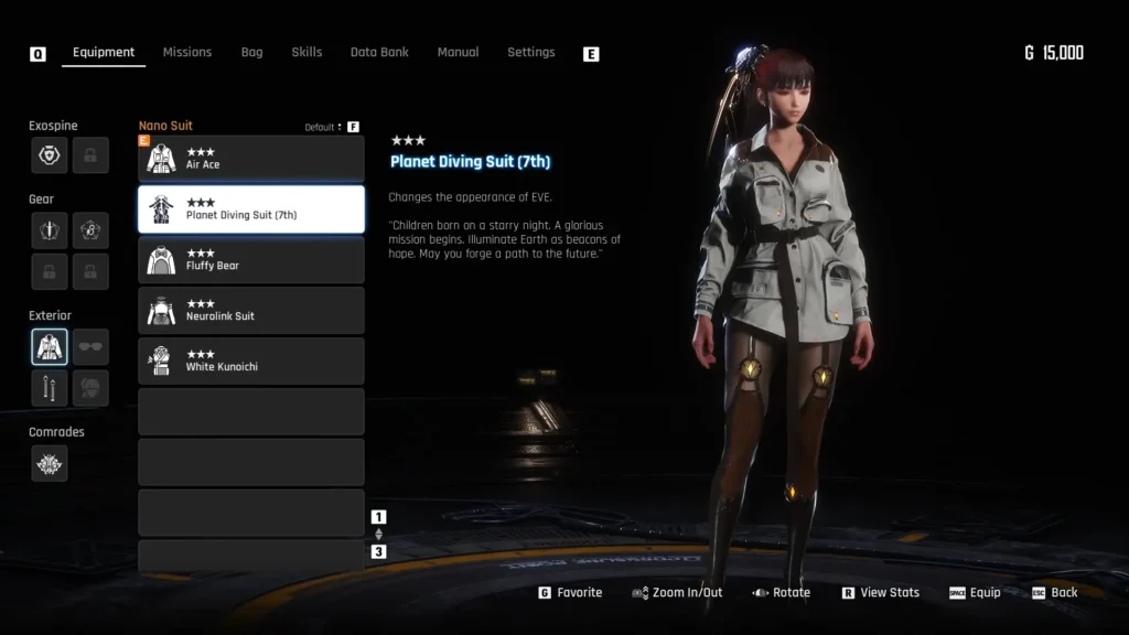 Air Ace Costume Replaces Planet Diving Suit Seventh Costume Replace the Planet Diving Suit (7th) with the stylish Air Ace costume in Stellar Blade. Includes full mesh swap with easy install with mod folder support.