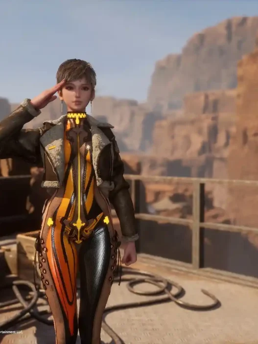 Download a custom texture mod for Stellar Blade that combines the NG+ Prototype Planet Diving Suit V2 with the Planet Diving Suit (3rd), removing the tail and keeping the jacket for a cleaner, more tactical look.