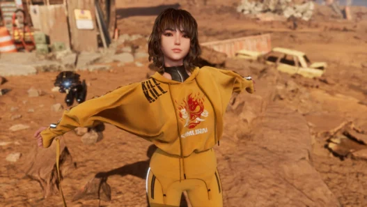 Give Eve a Cyberpunk makeover with this Samurai tracksuit mod inspired by Johnny Silverhand’s band from Cyberpunk 2077.