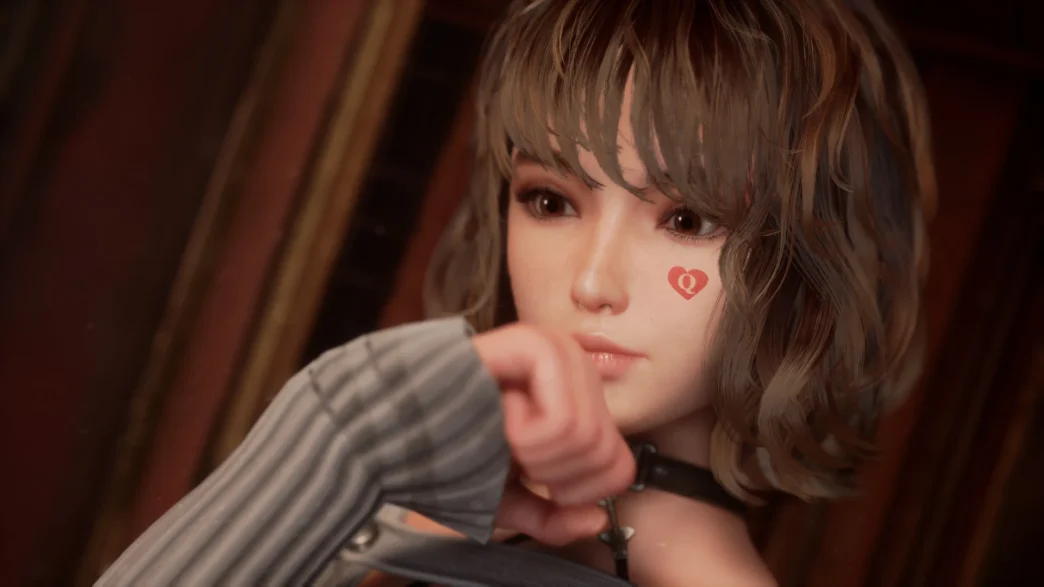 Add a stylish Queen of Hearts playing card symbol tattoo to Eve’s cheek in Stellar Blade mods.