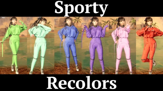 Choose from various recolors for the Sporty Yellow outfit in Stellar Blade Mods.