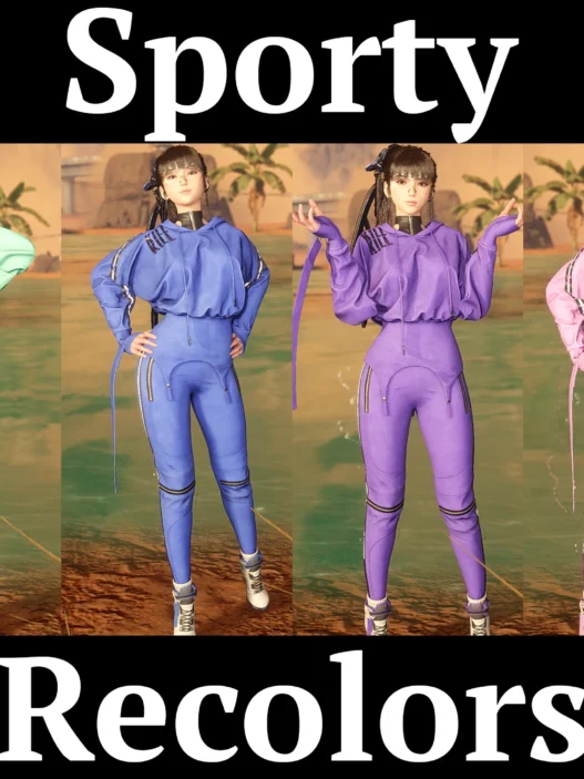 Choose from various recolors for the Sporty Yellow outfit in Stellar Blade Mods.