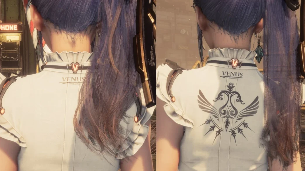 How to install No Back Print mod for Eve's FourSecondsEverydayWear outfit in Stellar Blade. Minimalist office suit look.