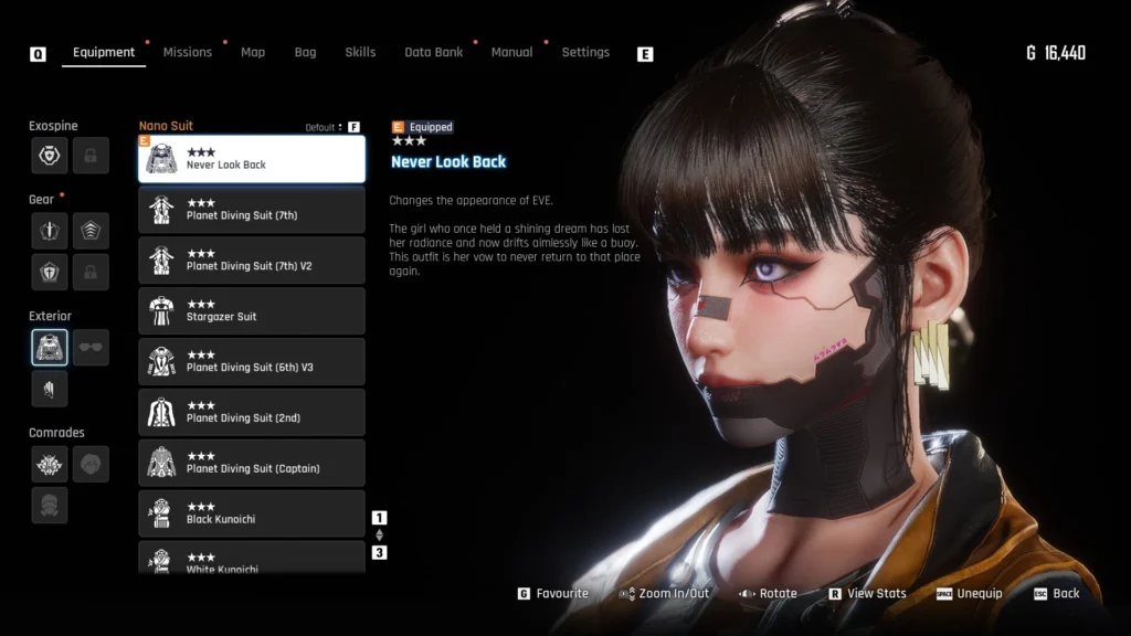 EVE Face Cyberware with Makeup Pt1 Cyberpunk face mod for EVE with eyeliner options. Learn how to install in Stellar Blade by adding to your ~mods folder. No gameplay impact.