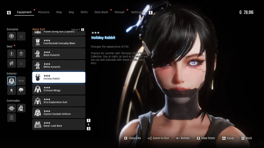 EVE Face Cyberware with Makeup Pt1 Cyberpunk face mod for EVE with eyeliner options. Learn how to install in Stellar Blade by adding to your ~mods folder. No gameplay impact.