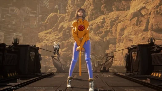 Transform the Sporty Yellow outfit in Stellar Blade with a Naruto-inspired retexture. A simple but fun anime-themed mod for fans!