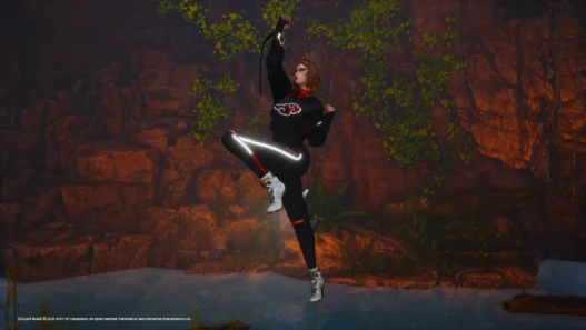 Transform the Sporty Yellow outfit in Stellar Blade with an Akatsuki-inspired retexture. Stylish and lore-friendly!