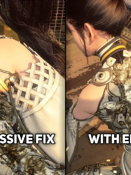 How to remove parts from Fusion suit in Stellar Blade mods to customize with modular add-ons.