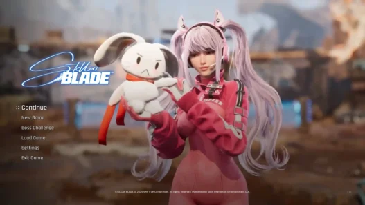 Replace your Stellar Blade main menu background with a clean Nikke x Stellar Blade video montage featuring trailers and custom gameplay. Includes audio. No NSFW content.