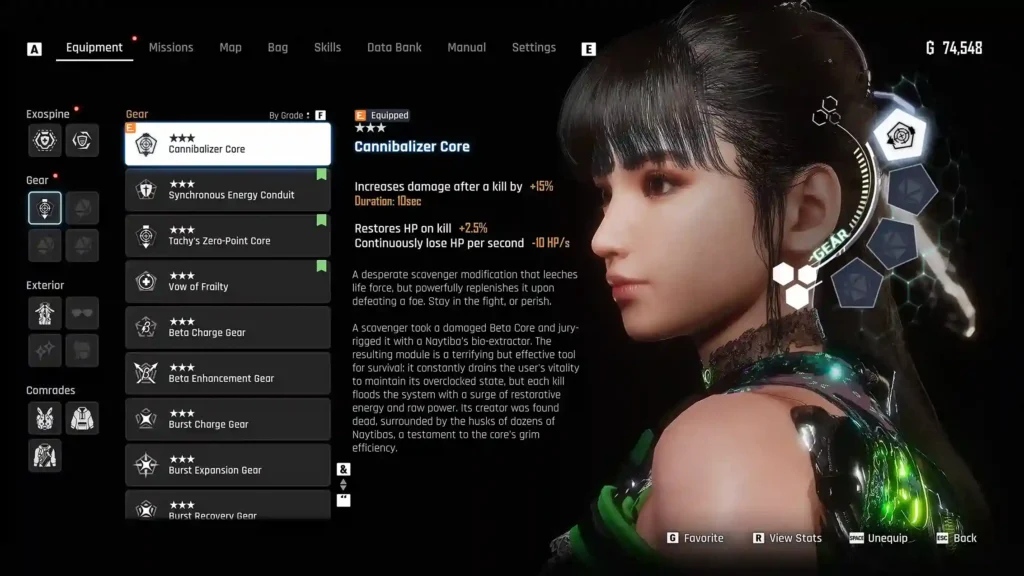EVE's Arsenal - Custom Equipments EVE’s Arsenal mod adds custom Gears to Stellar Blade, expanding gameplay with brand-new equipment available for purchase in-game.