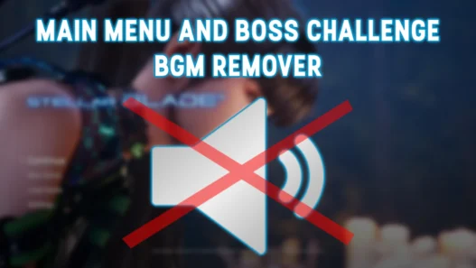 Remove main menu and boss challenge music in Stellar Blade with this clean mod. Ideal for use with custom background video mods. Silent menu experience.