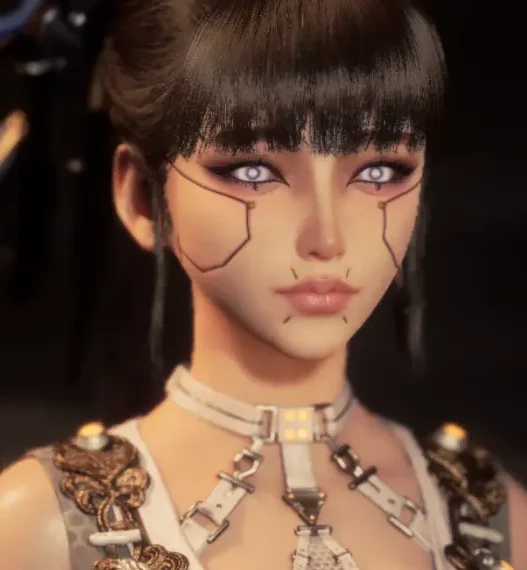 How to install Cyberpunk-style cyberware mod for EVE in Stellar Blade. Includes tweaked makeup with vanilla eyes.