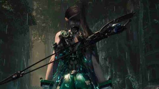 Keep Eve’s default sword unfolded and always holstered on her back in Stellar Blade with easy drag-and-drop installation.