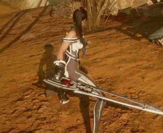 Download the White-Red Blood Edge mod for Stellar Blade. Recolors EVE's sword with clean white and red tones.