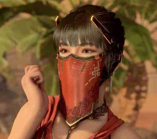 Equip Rael's mask on Eve as a face accessory in Stellar Blade! Replaces Classic Round Glasses. Cosmetic mod with light ear clipping.