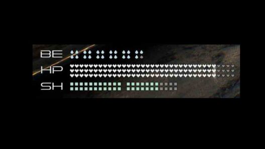 Fantasy-style UI for Stellar Blade mods to replace health and BE bars with heart and mana icons.
