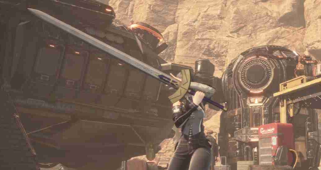 Replace Eve’s sword with Excalibur in Stellar Blade. Resized, metallic, and cutscene-friendly weapon mod for a legendary upgrade.