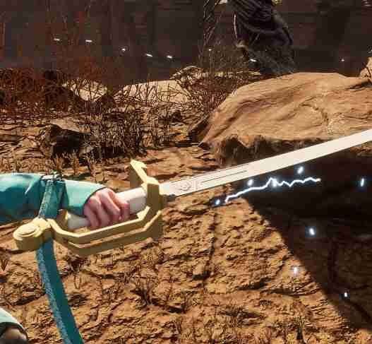 Replace Eve’s sword in Stellar Blade with the CQC-2 Saber from Helldivers 2 which includes two size options with stylish and combat-ready weapon mod.