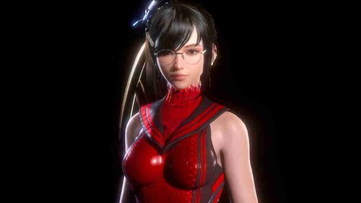 Stellar Blade Clean Planet Diving Suit 6th mod removes accessories and enhances textures to 4K. Includes optional tie and logo removal.