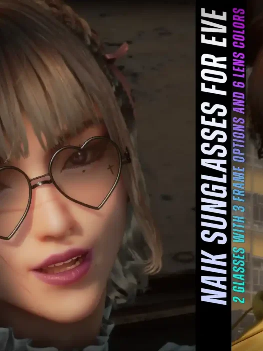 The Naik Sunglasses for Eve mod adds two sleek sunglasses variations designed specifically for the protagonist, Eve.