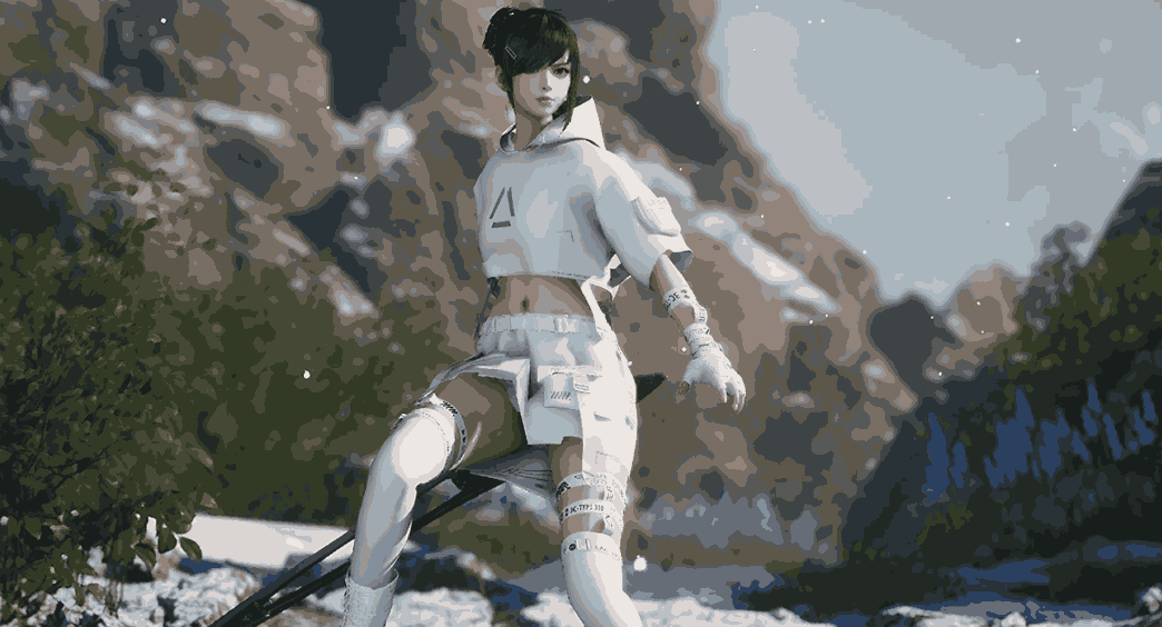 A sleek CNS-compatible outfit for Eve with a modern techwear-inspired design. Requires Custom Nanosuit System (CNS) to work properly. Without CNS, the outfit will not appear.